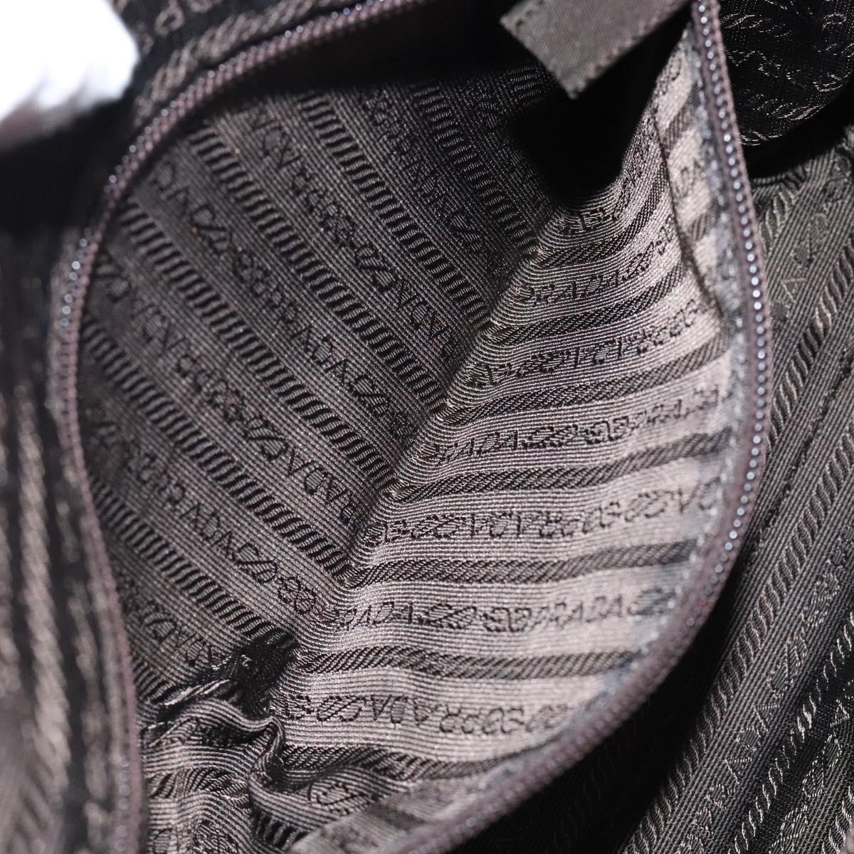 PRADA Hand Bag Nylon Red Silver Auth 132546