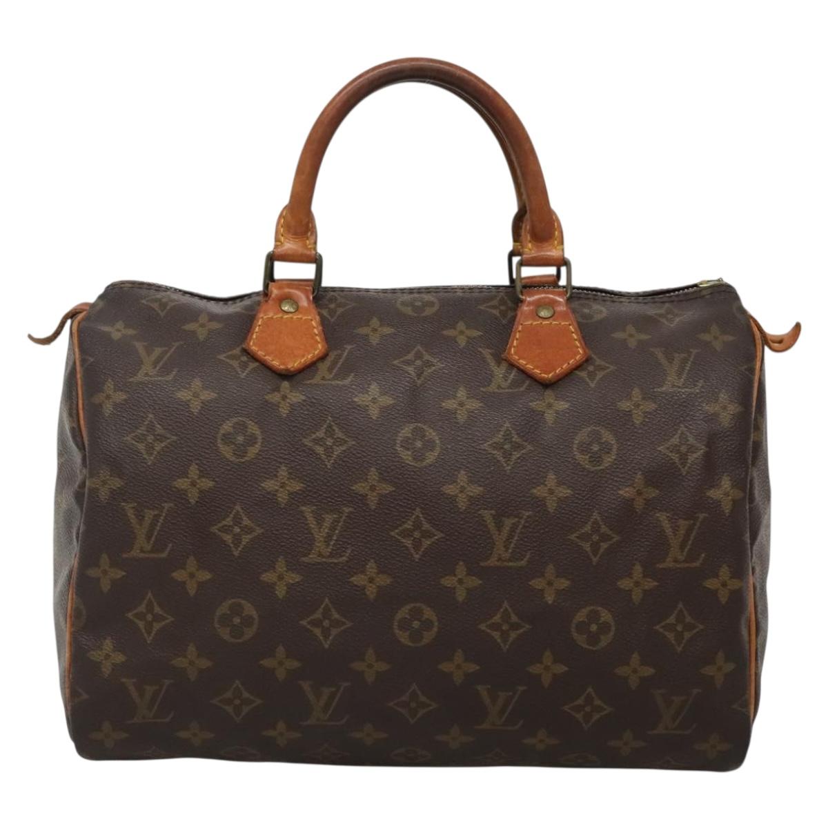 LOUIS VUITTON Monogram Speedy 30 Hand Bag M41526 LV Auth 132551