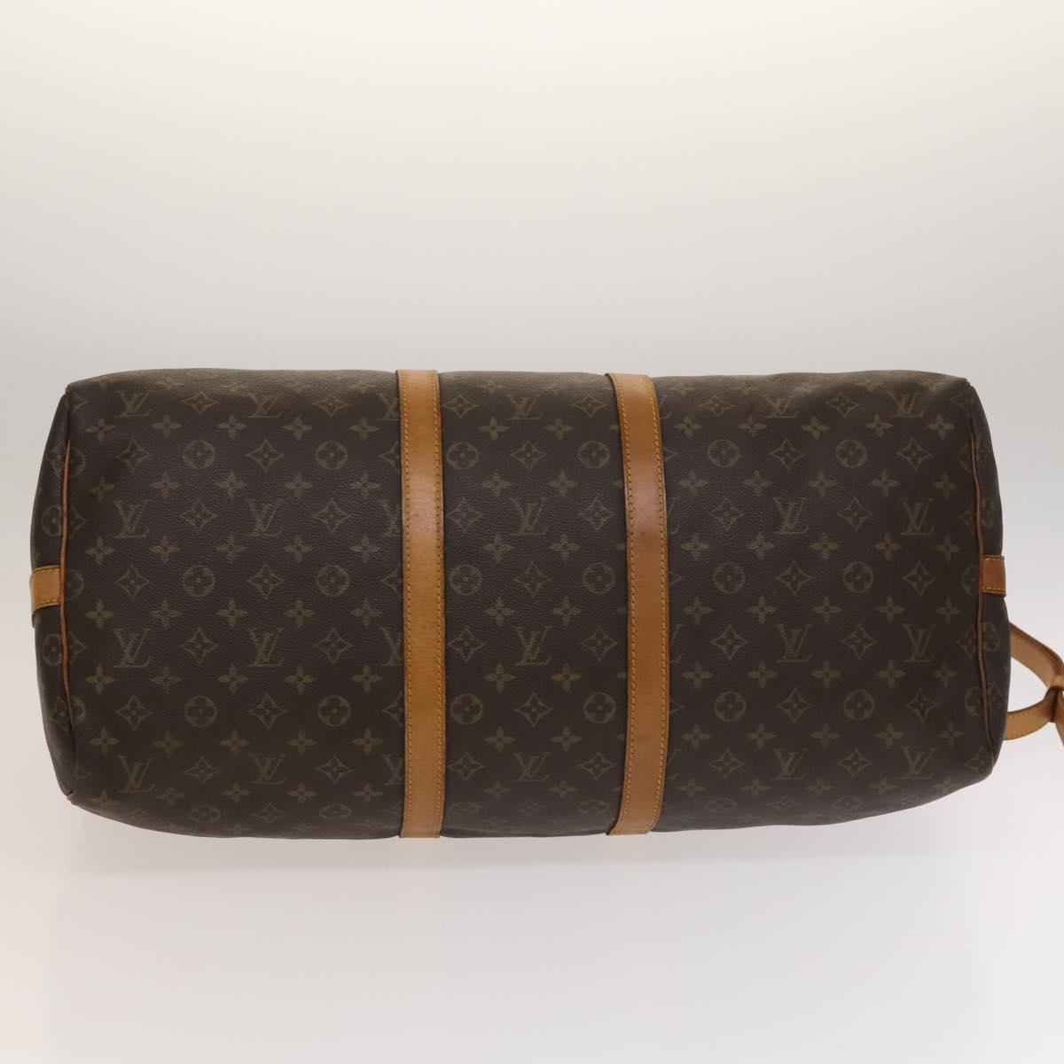 LOUIS VUITTON Monogram Keepall Bandouliere 55 Boston Bag M41414 LV Auth 132554