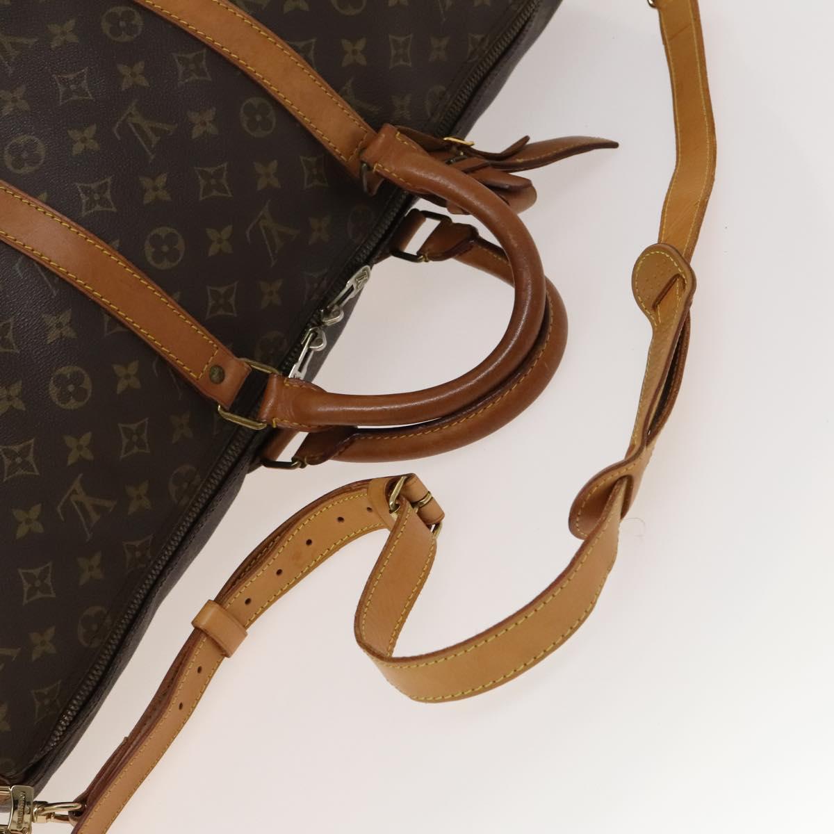 LOUIS VUITTON Monogram Keepall Bandouliere 55 Boston Bag M41414 LV Auth 132554