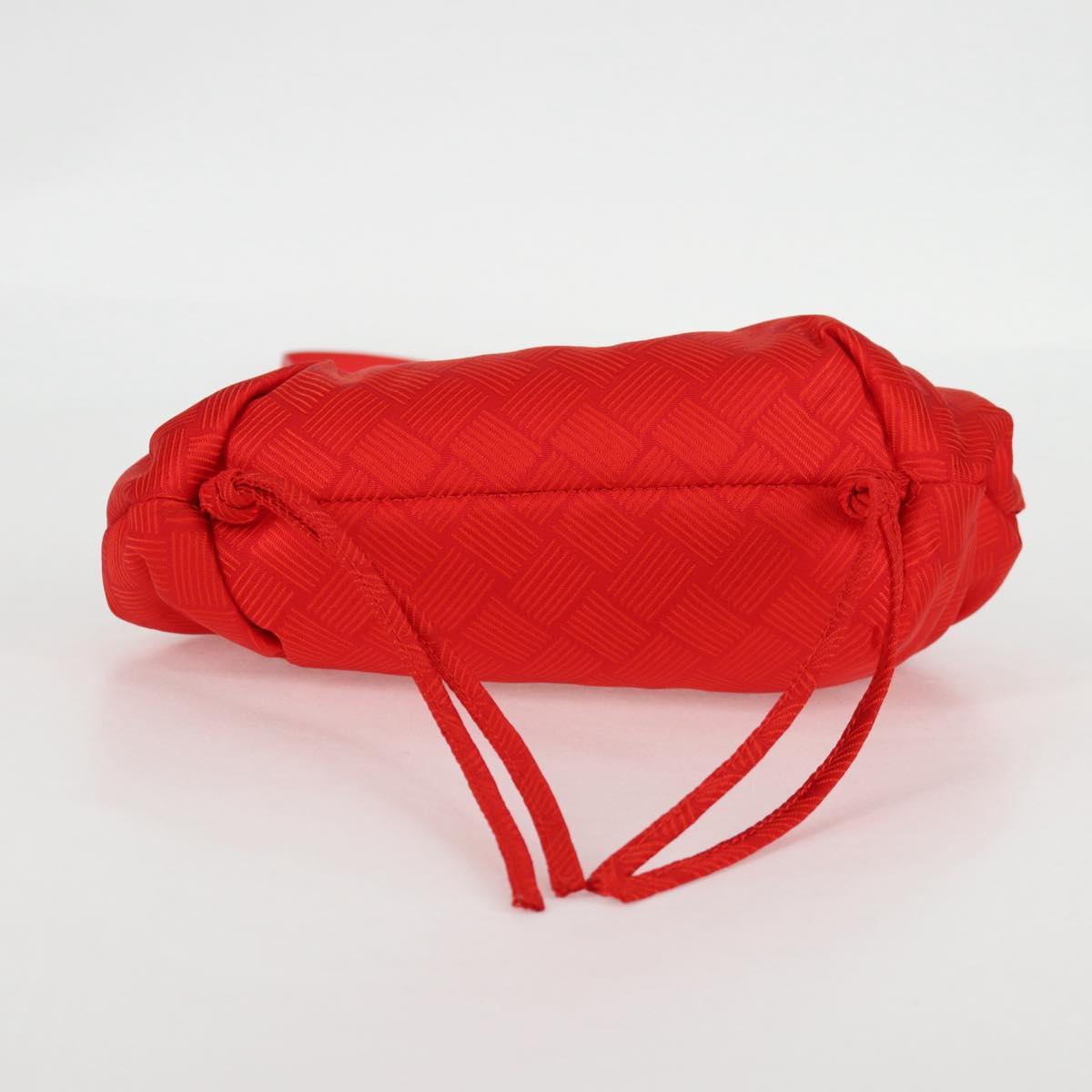 BOTTEGA VENETA Point Hand Bag Nylon 2way Red Gold Auth 132561M