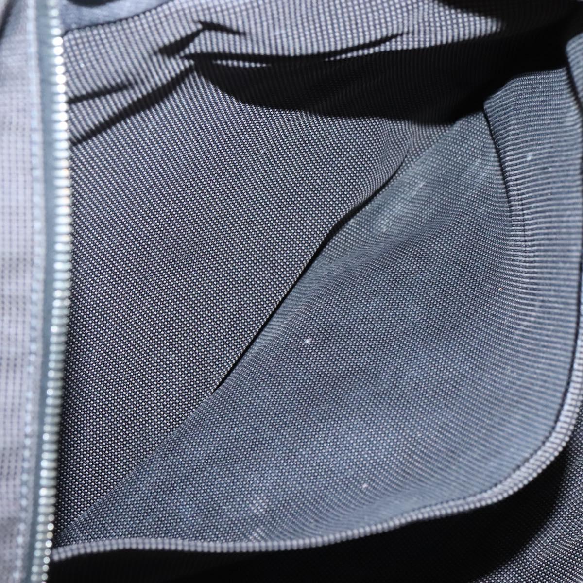 HERMES Her Line Tote Bag Canvas Gray Silver Auth 132562