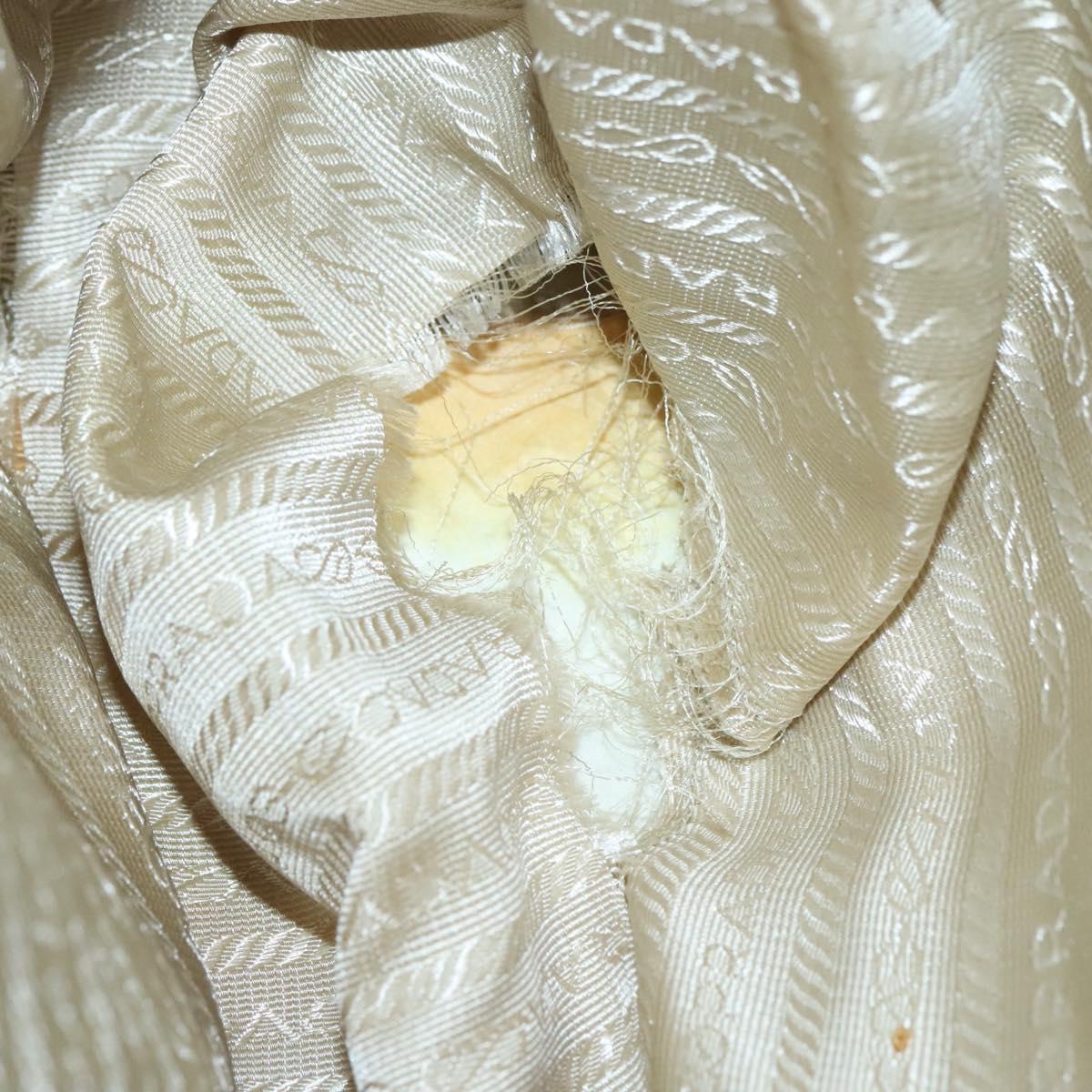 PRADA Shoulder Bag Nylon Leather Brown Silver Auth 132575