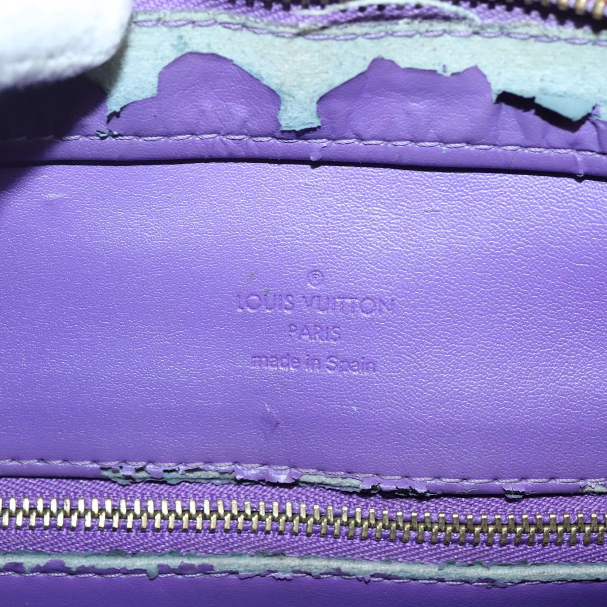 LOUIS VUITTON Monogram Vernis Houston Hand Bag Purple Viole M91093 Auth 132579