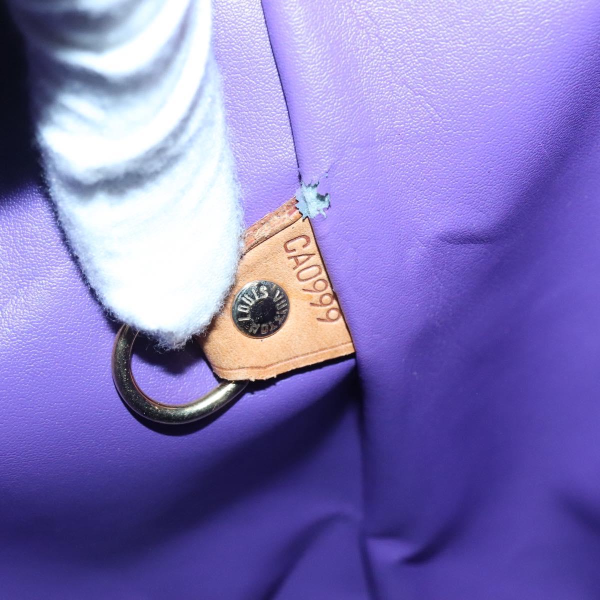 LOUIS VUITTON Monogram Vernis Houston Hand Bag Purple Viole M91093 Auth 132579