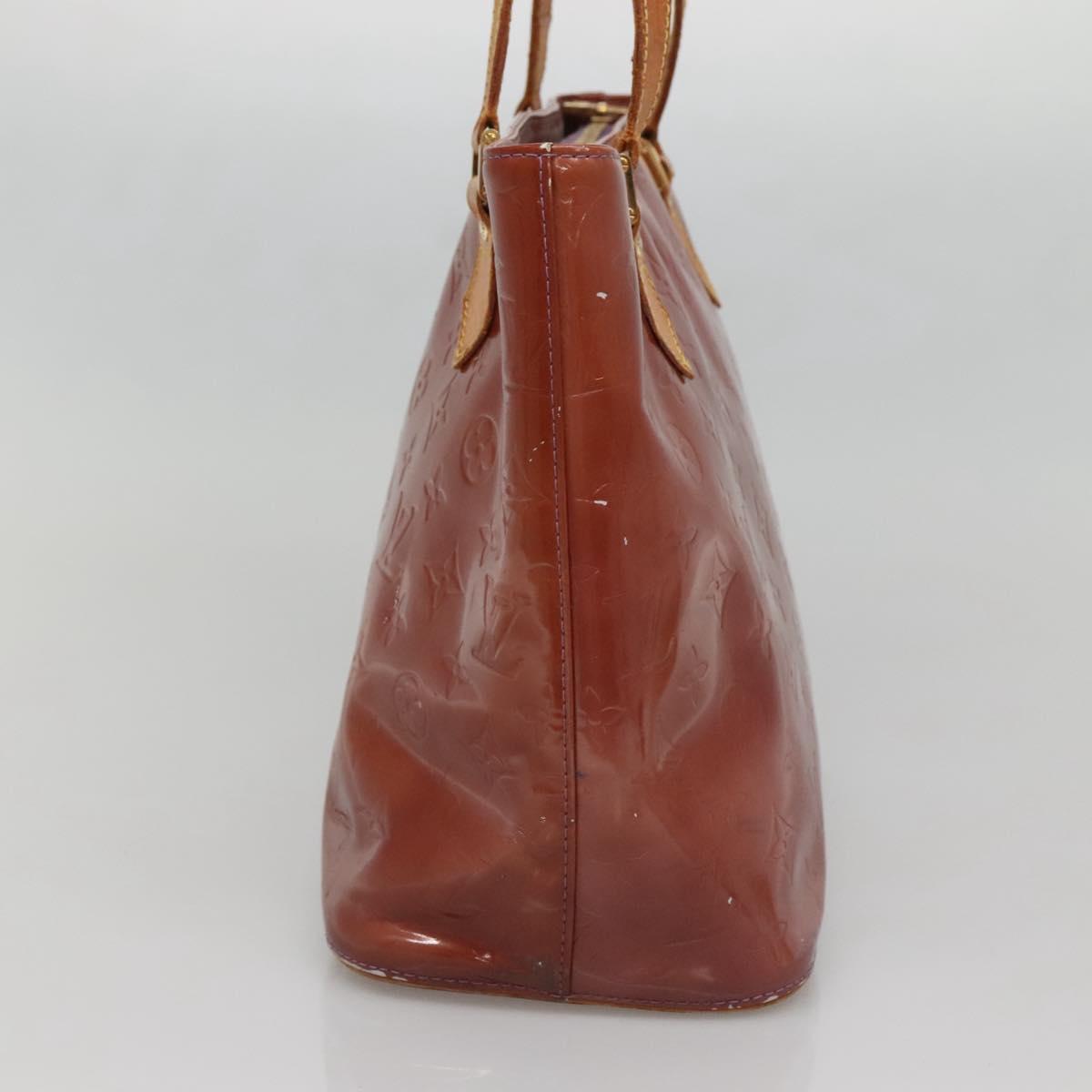 LOUIS VUITTON Monogram Vernis Houston Hand Bag Purple Viole M91093 Auth 132579