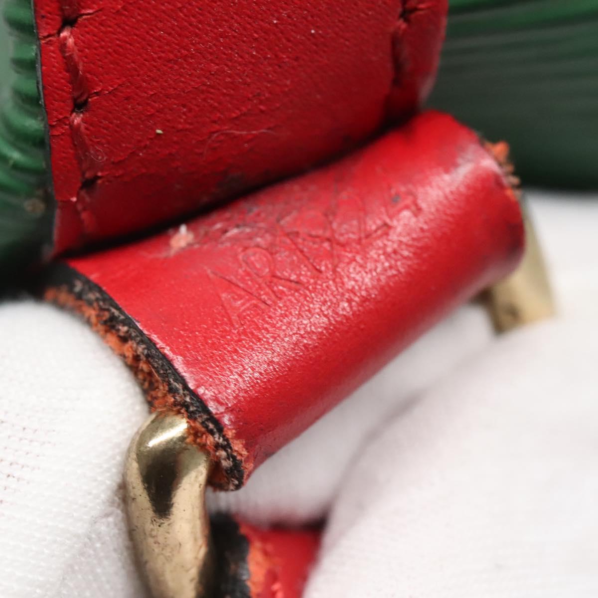 LOUIS VUITTON Epi Petit Noe Shoulder Bag Bicolor Green Red M44147 Auth 132580