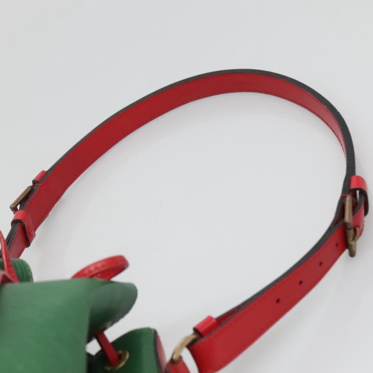 LOUIS VUITTON Epi Petit Noe Shoulder Bag Bicolor Green Red M44147 Auth 132580