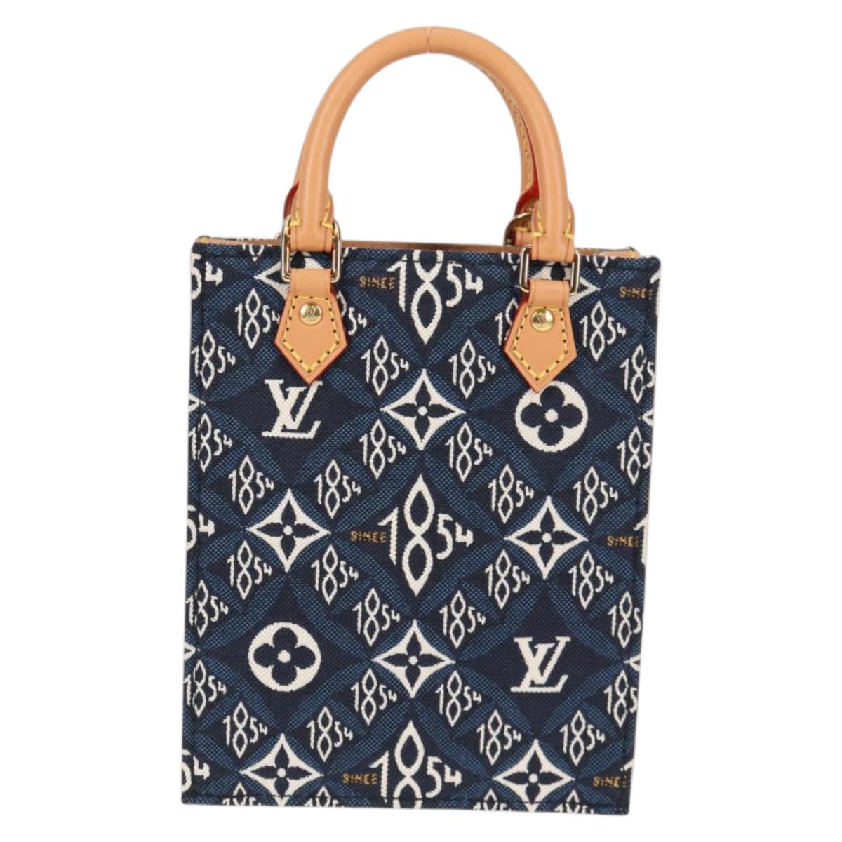 LOUIS VUITTON Pre Owned SINCE 1854 Petit Sac Plat 2way Navy M80288 Auth 132611SAM
