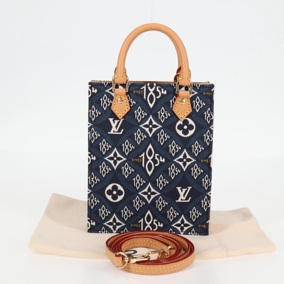 LOUIS VUITTON Pre Owned SINCE 1854 Petit Sac Plat 2way Navy M80288 Auth 132611SAM