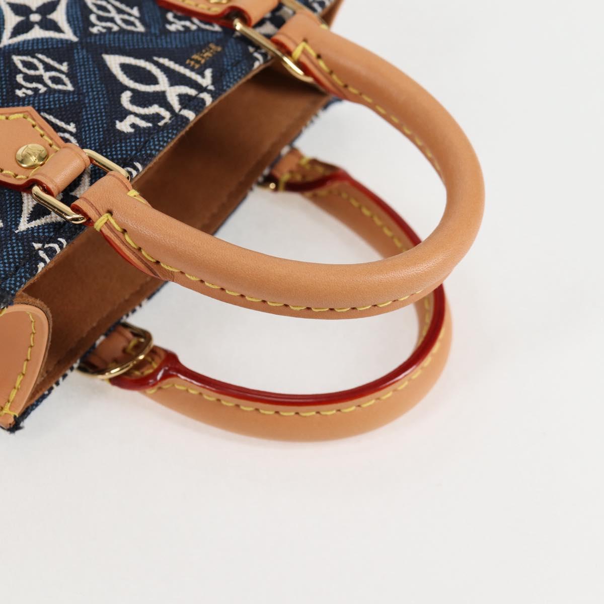 LOUIS VUITTON Pre Owned SINCE 1854 Petit Sac Plat 2way Navy M80288 Auth 132611SAM