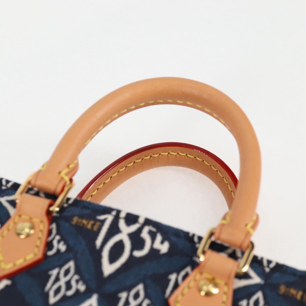 LOUIS VUITTON Pre Owned SINCE 1854 Petit Sac Plat 2way Navy M80288 Auth 132611SAM
