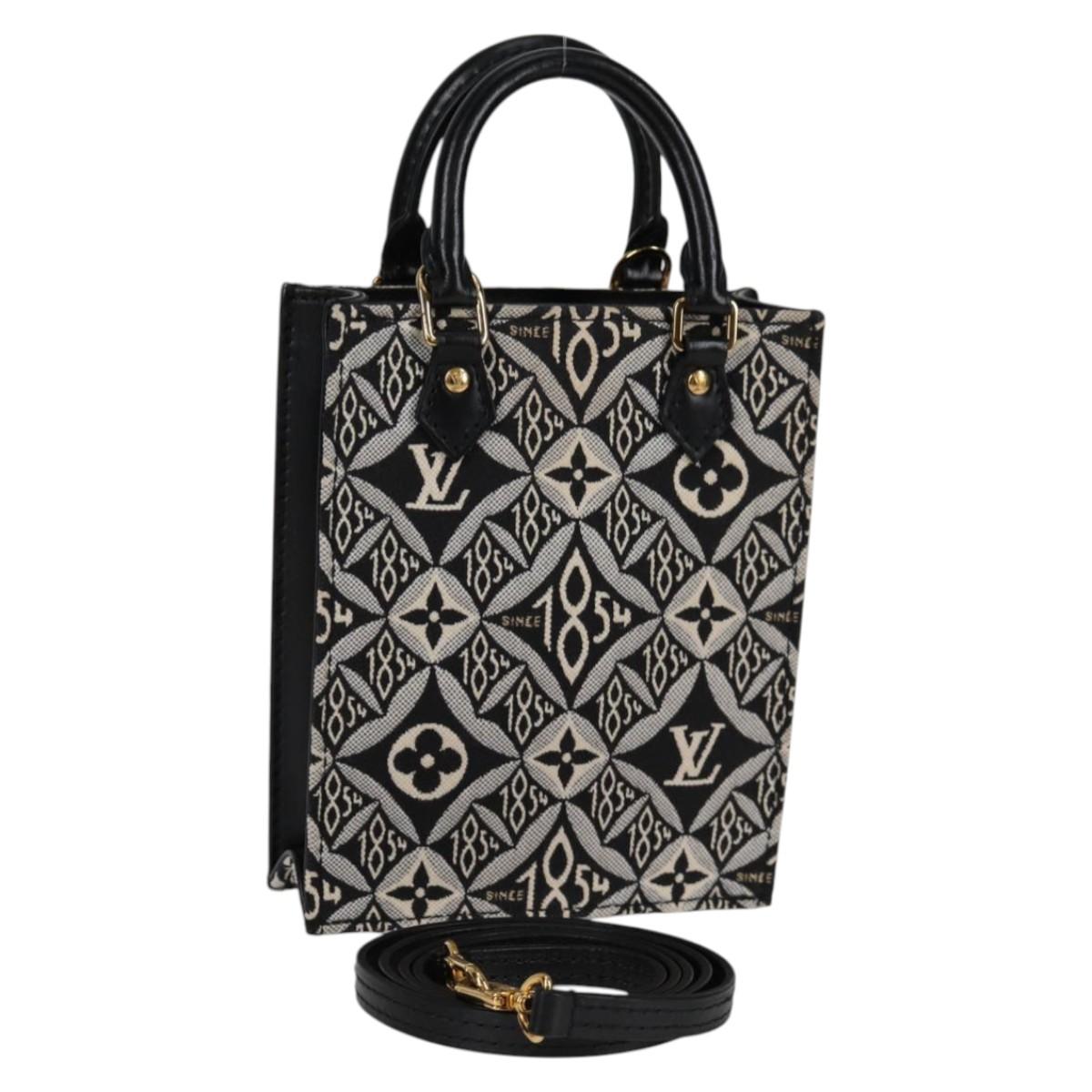 LOUIS VUITTON Pre Owned SINCE 1854 Petit Sac Plat 2way Black M80484 Auth 132612SAM
