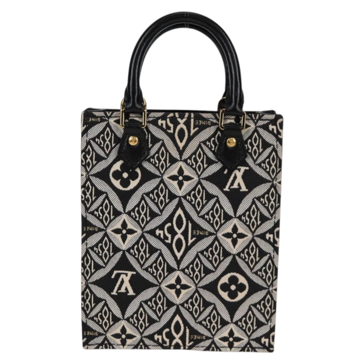 LOUIS VUITTON Pre Owned SINCE 1854 Petit Sac Plat 2way Black M80484 Auth 132612M