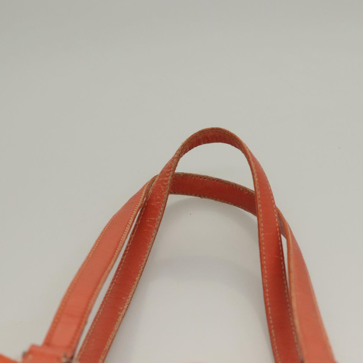 PRADA Tote Bag Nylon Orange Silver Auth 132636