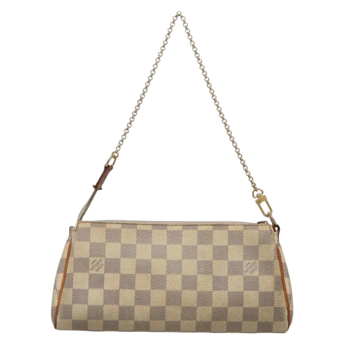 LOUIS VUITTON Damier Azur Eva Shoulder Bag 2way N55214 LV Auth 132641