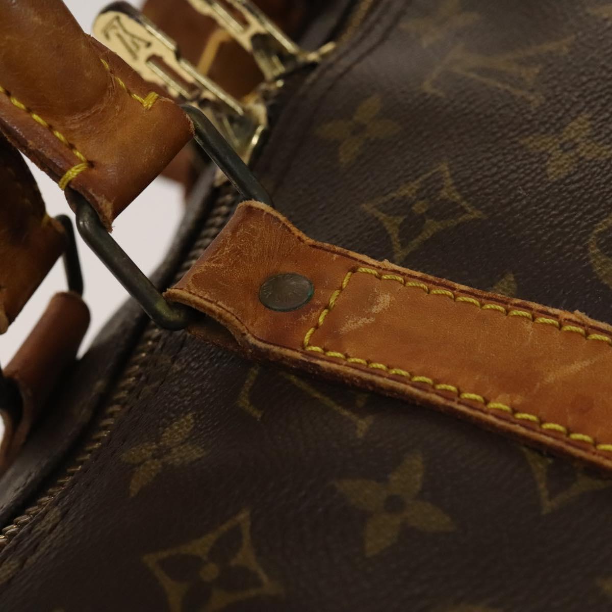 LOUIS VUITTON Monogram Keepall 55 Boston Bag M41424 LV Auth 132665