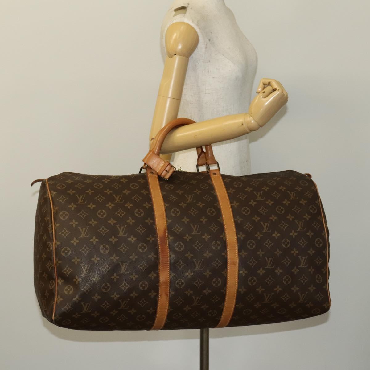 LOUIS VUITTON Monogram Keepall 60 Boston Bag M41422 LV Auth 132667