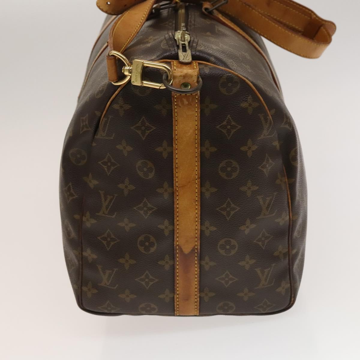 LOUIS VUITTON Monogram Keepall Bandouliere 50 Boston Bag M41416 LV Auth 132672