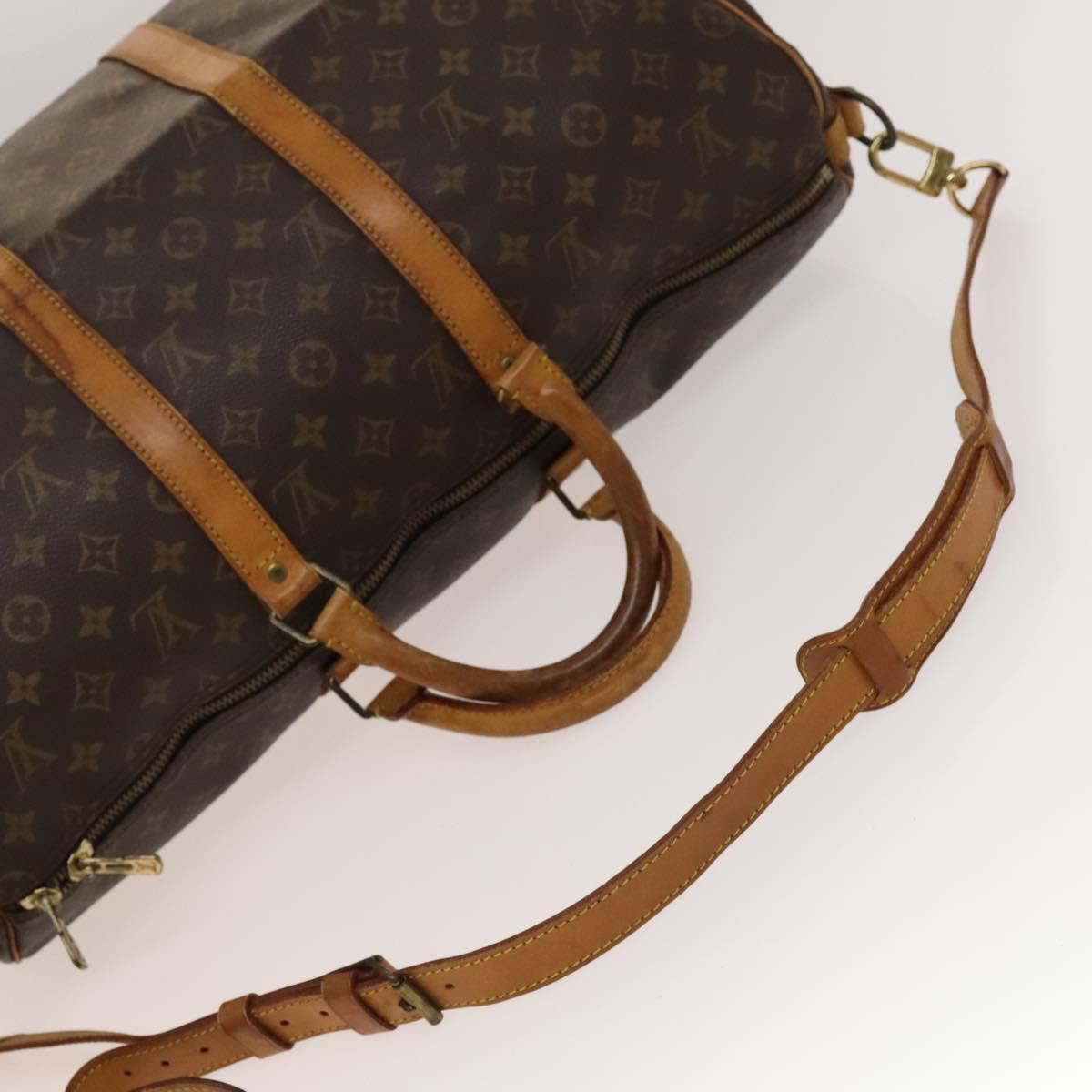 LOUIS VUITTON Monogram Keepall Bandouliere 50 Boston Bag M41416 LV Auth 132672
