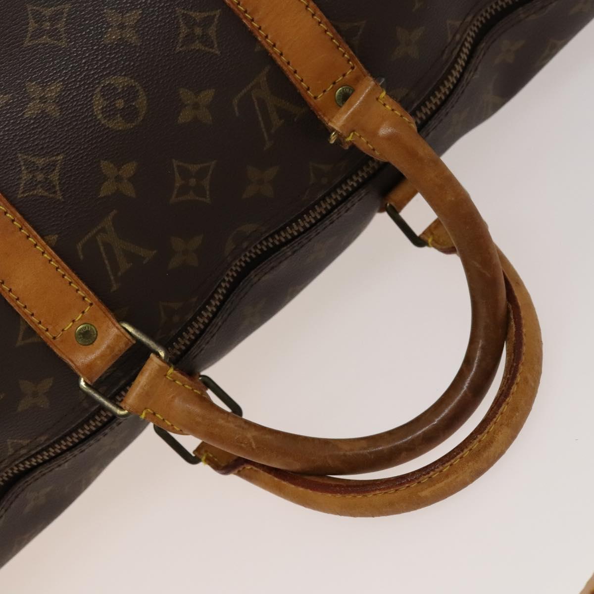 LOUIS VUITTON Monogram Keepall Bandouliere 50 Boston Bag M41416 LV Auth 132672
