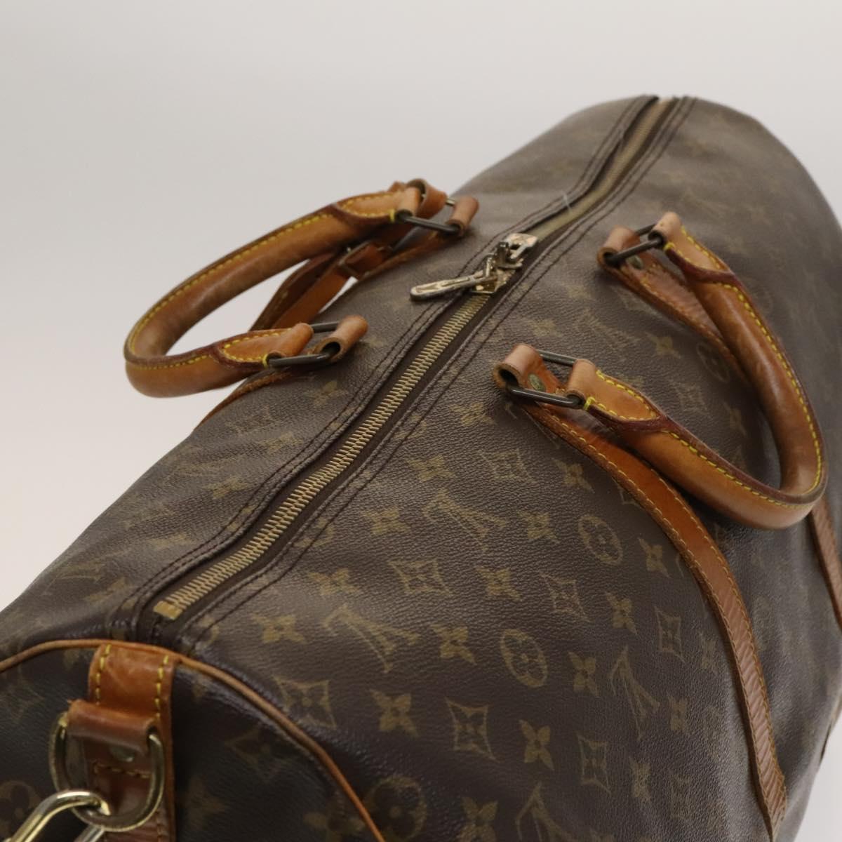 LOUIS VUITTON Monogram Keepall Bandouliere 55 Boston Bag M41414 LV Auth 132673