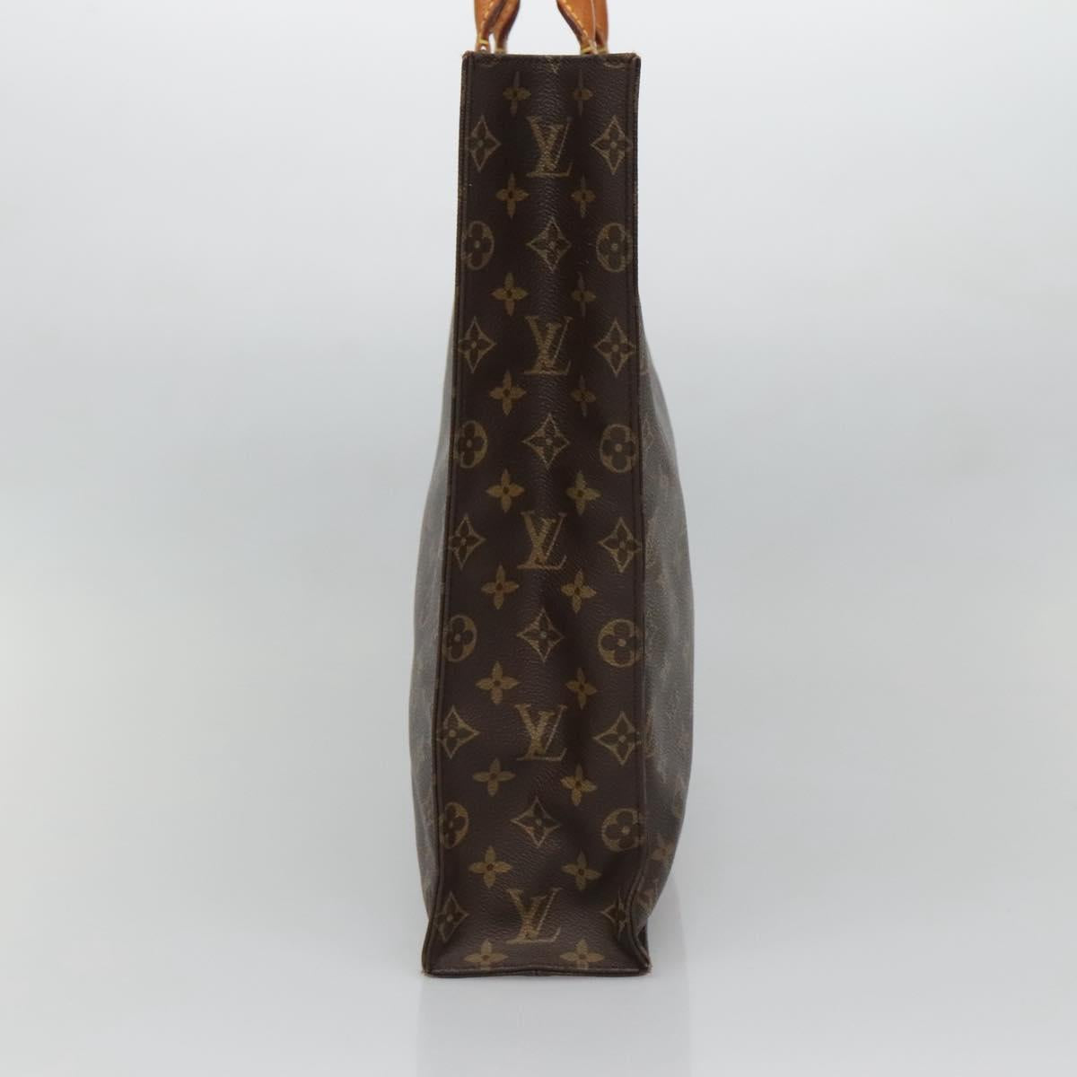 LOUIS VUITTON Monogram Sac Plat Hand Bag M51140 LV Auth 132679