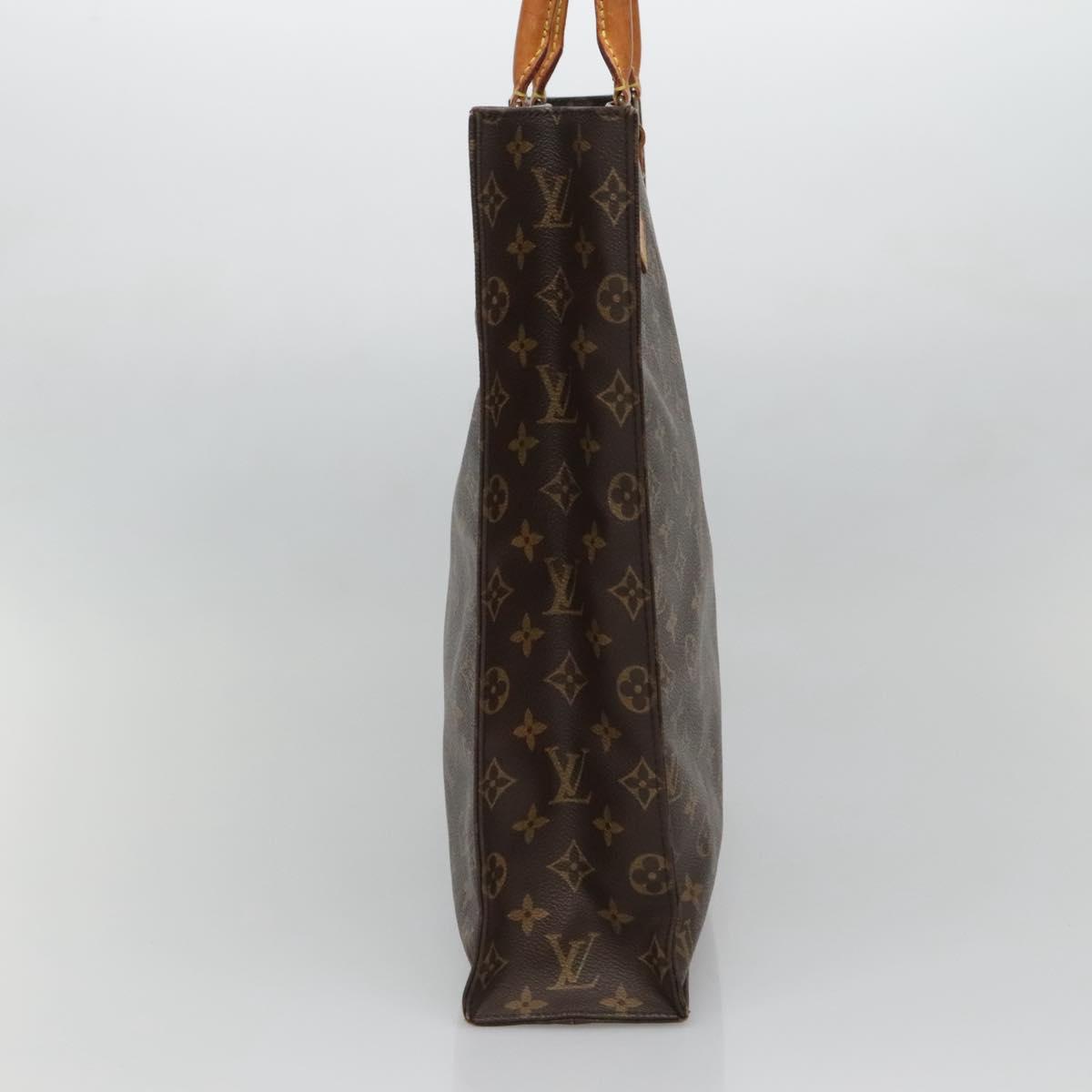 LOUIS VUITTON Monogram Sac Plat Hand Bag M51140 LV Auth 132679