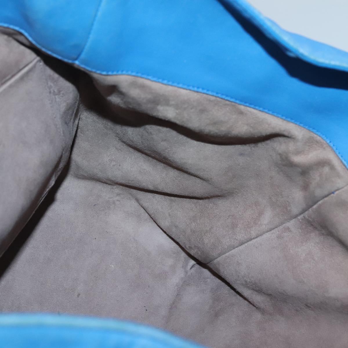 BOTTEGA VENETA INTRECCIATO Tote Bag Leather embossed Blue Auth 132702A