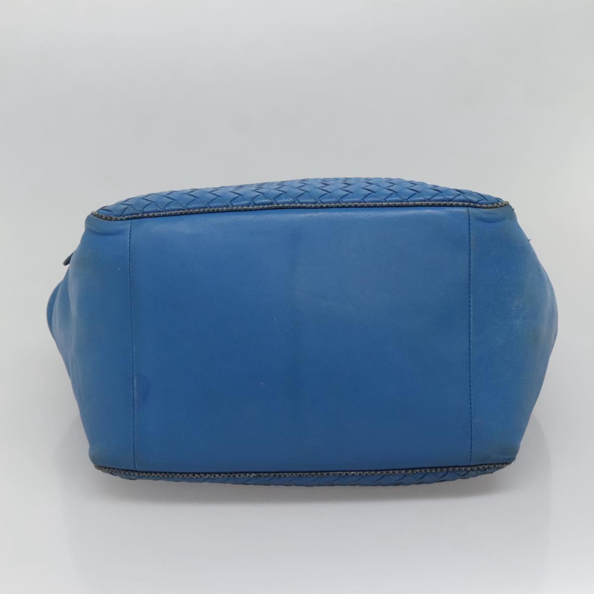 BOTTEGA VENETA INTRECCIATO Tote Bag Leather embossed Blue Auth 132702A