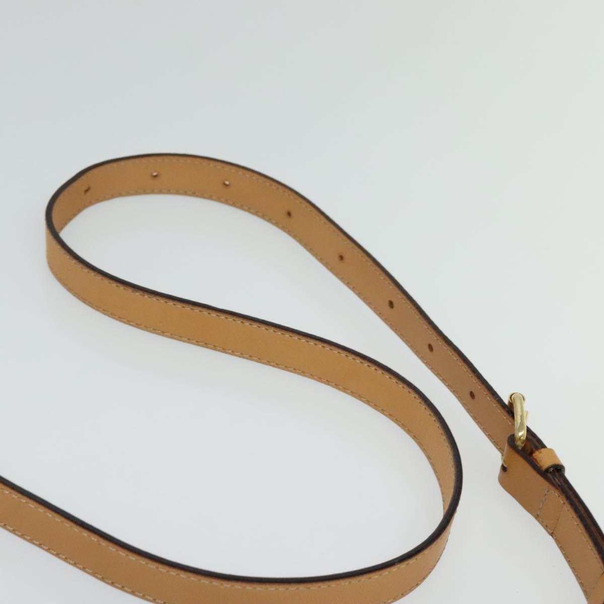 CELINE Macadam Canvas Shoulder Bag PVC Leather Brown Gold Auth 132703