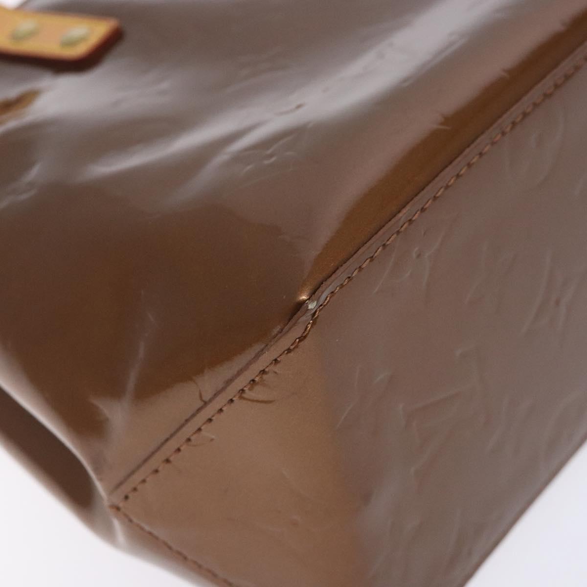LOUIS VUITTON Monogram Vernis Reade PM Hand Bag Bronze M91146 LV Auth 132734