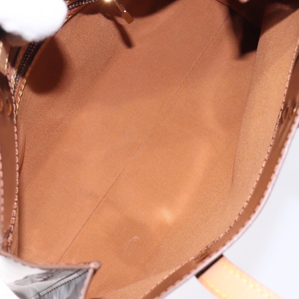 LOUIS VUITTON Monogram Vernis Reade PM Hand Bag Bronze M91146 LV Auth 132734