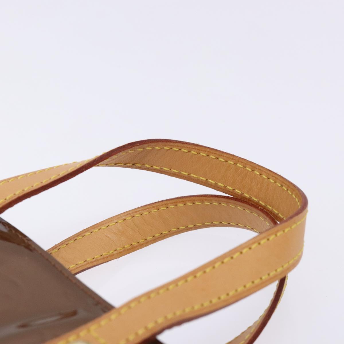 LOUIS VUITTON Monogram Vernis Reade PM Hand Bag Bronze M91146 LV Auth 132734
