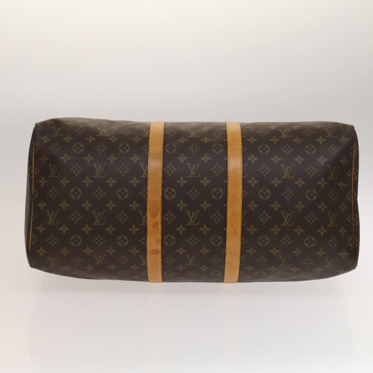 LOUIS VUITTON Monogram Keepall 55 Boston Bag M41424 LV Auth 132737