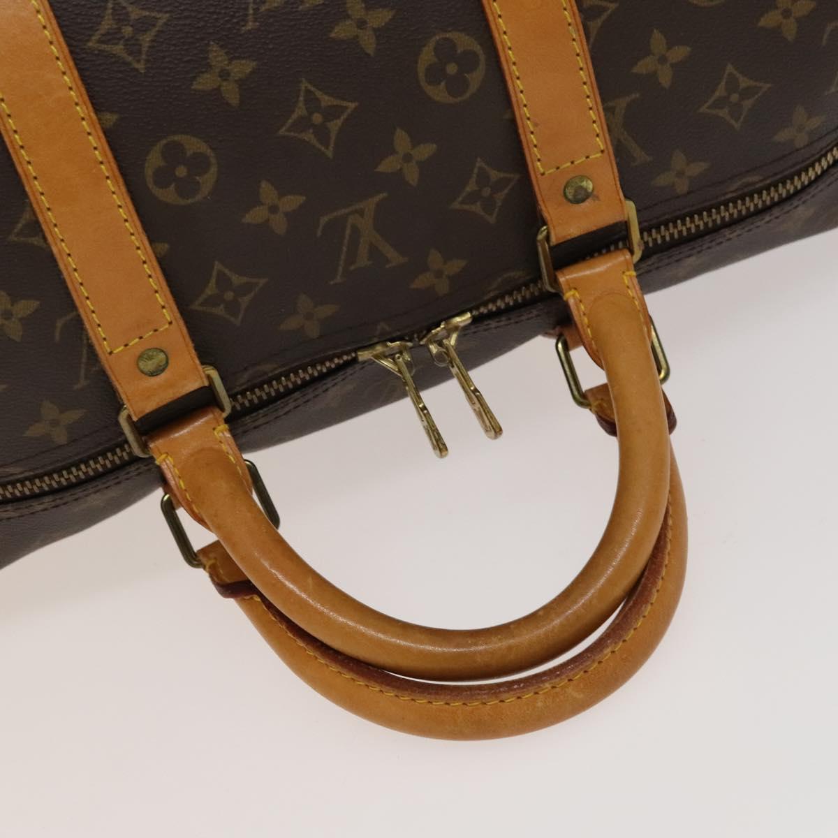 LOUIS VUITTON Monogram Keepall 55 Boston Bag M41424 LV Auth 132738