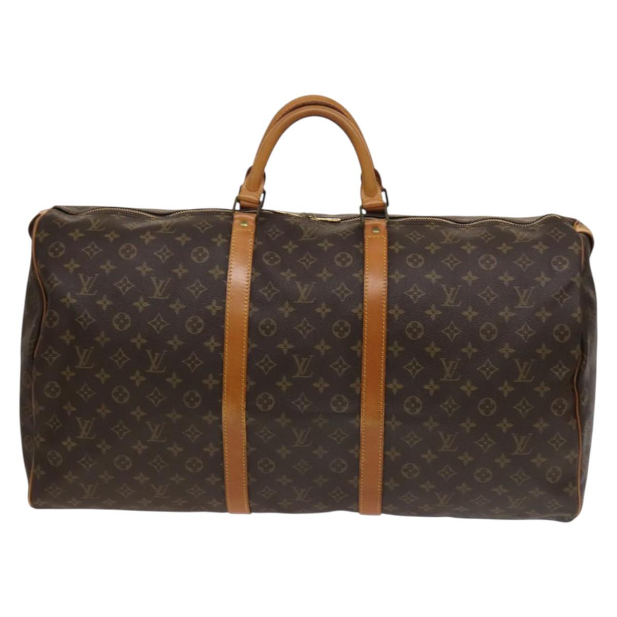 LOUIS VUITTON Monogram Keepall 60 Boston Bag M41422 LV Auth 132739