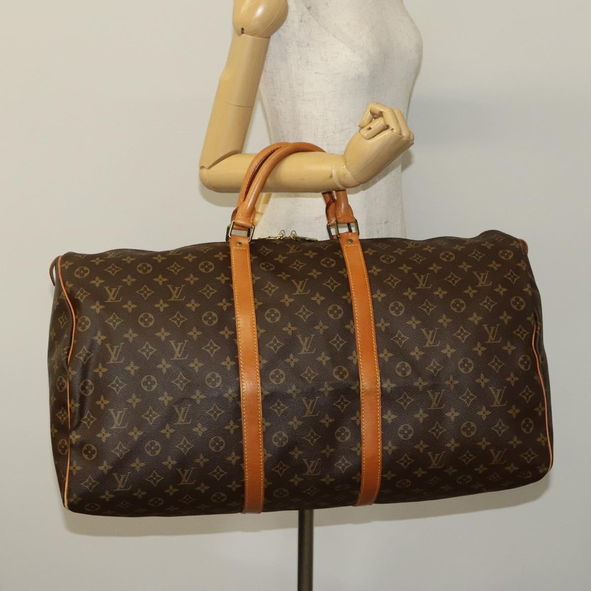 LOUIS VUITTON Monogram Keepall 60 Boston Bag M41422 LV Auth 132739