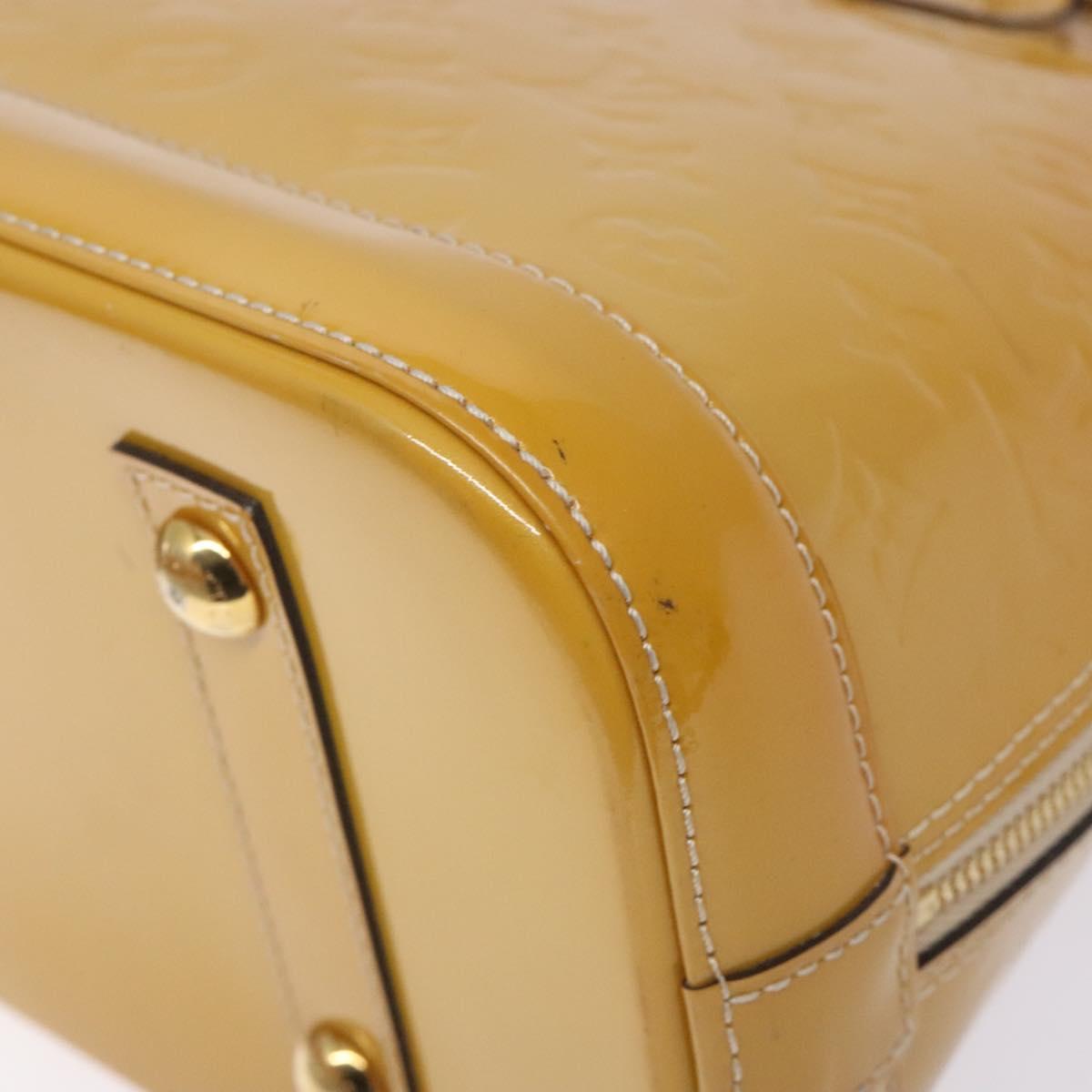LOUIS VUITTON Monogram Vernis Alma PM Hand Bag Citrin M90101 LV Auth 132762