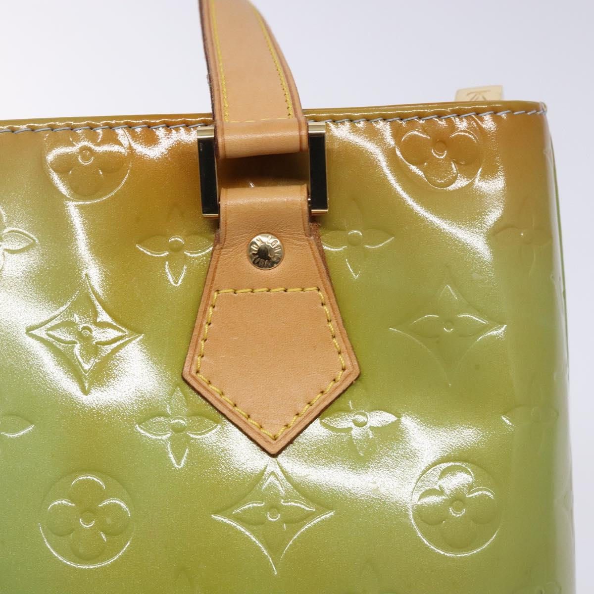 LOUIS VUITTON Monogram Vernis Houston Hand Bag Baby Blue M91005 LV Auth 132764