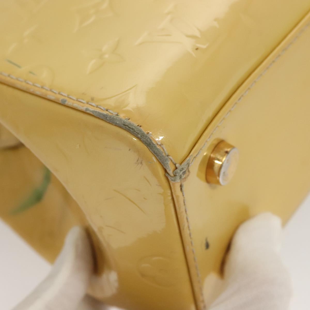 LOUIS VUITTON Monogram Vernis Blair MM Hand Bag 2way Citrin M90108 Auth 132765