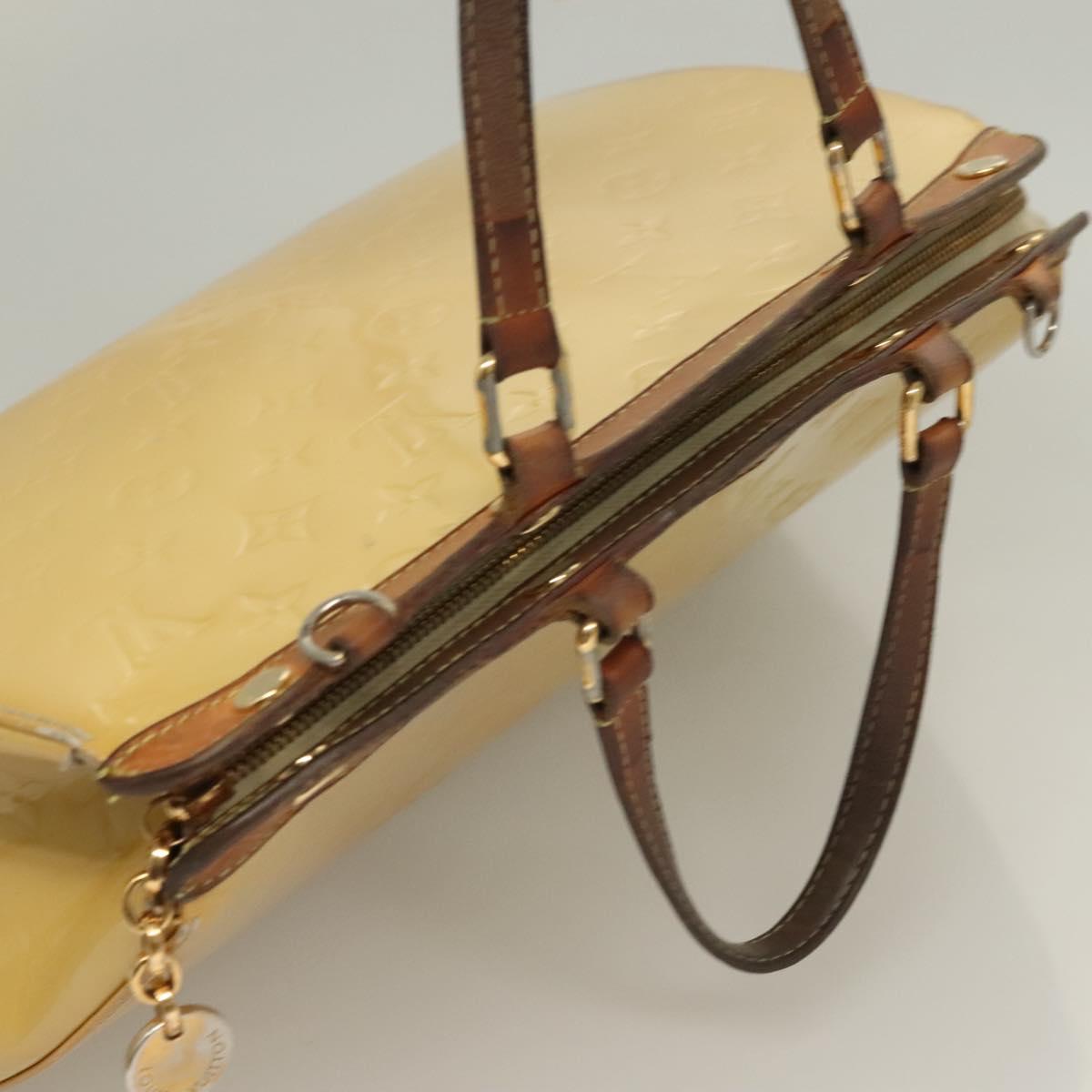 LOUIS VUITTON Monogram Vernis Blair MM Hand Bag 2way Citrin M90108 Auth 132765
