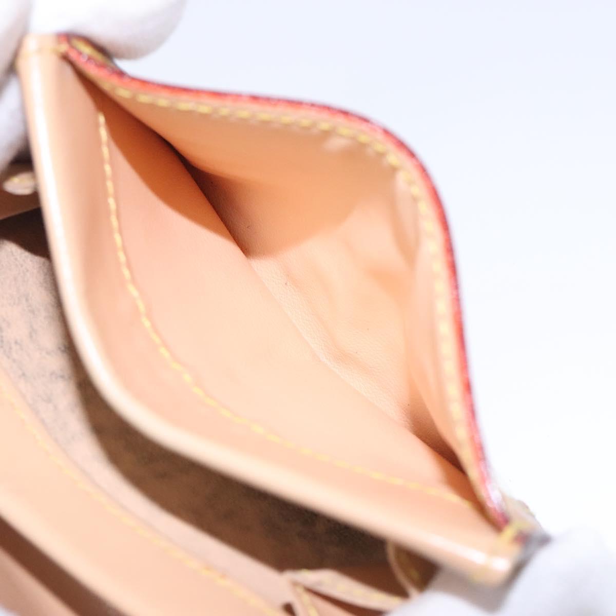 LOUIS VUITTON Multicolor Porte Monnaie Pla Purse White M92657 Auth 132771