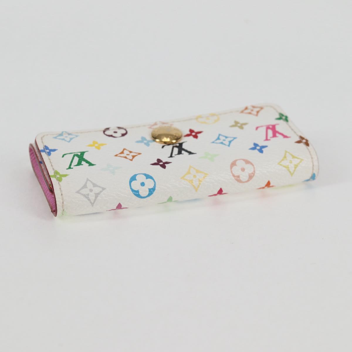 LOUIS VUITTON Monogram Multicolor Multicles 4 Key Case White M93731 Auth 132774V