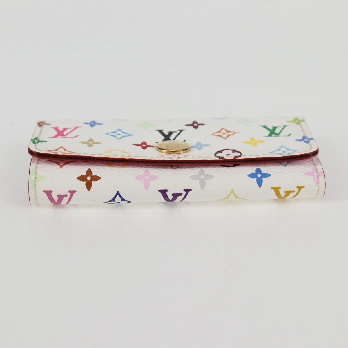 LOUIS VUITTON Monogram Multicolor Multicles 4 Key Case White M93731 Auth 132774V