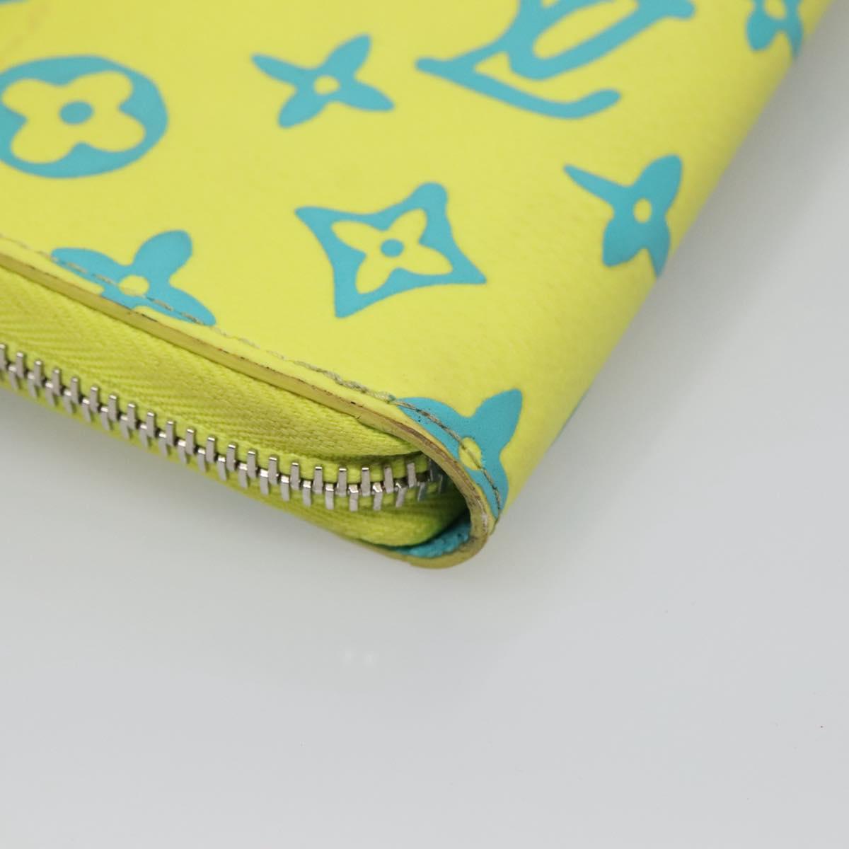 LOUIS VUITTON Playground Zippy Wallet Vertical Wallet Yellow M82005 Auth 132783