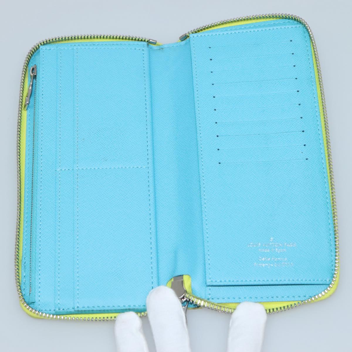 LOUIS VUITTON Playground Zippy Wallet Vertical Wallet Yellow M82005 Auth 132783