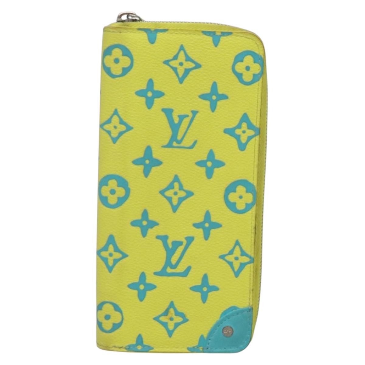 LOUIS VUITTON Playground Zippy Wallet Vertical Wallet Yellow M82005 Auth 132783