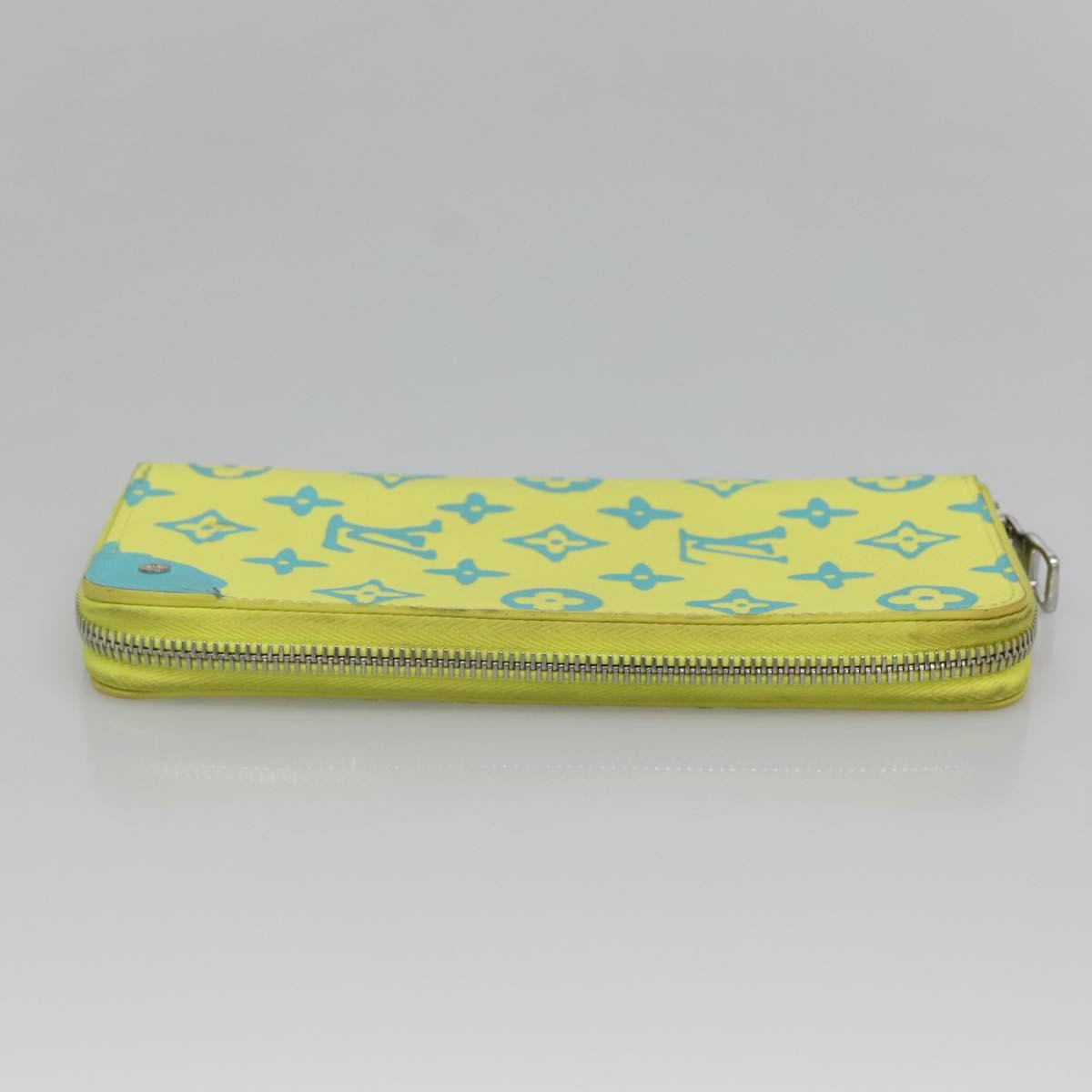 LOUIS VUITTON Playground Zippy Wallet Vertical Wallet Yellow M82005 Auth 132783