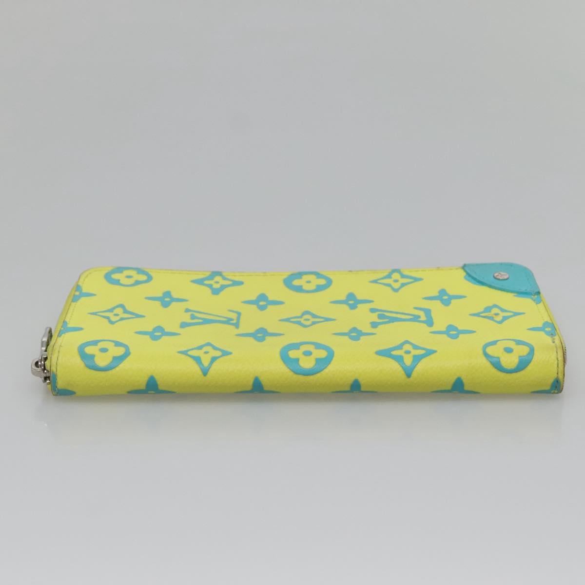 LOUIS VUITTON Playground Zippy Wallet Vertical Wallet Yellow M82005 Auth 132783